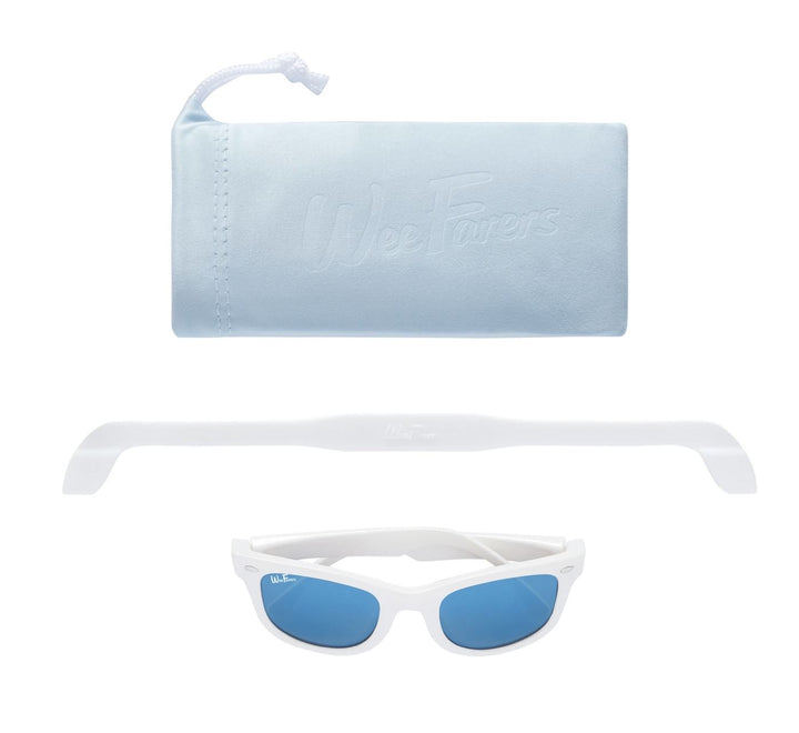 Polarized WeeFarers® - White and Sky Sunglasses Weefares 