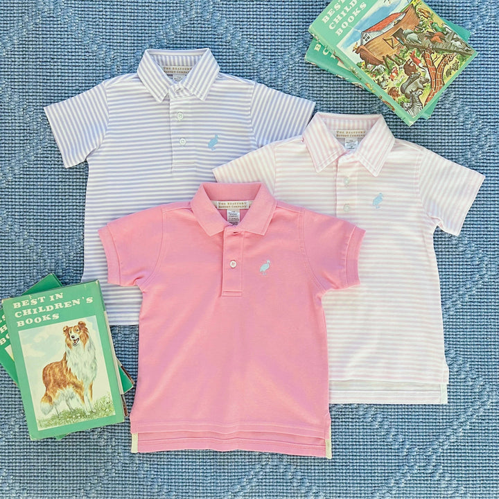 Prim and Proper Polo - Hamptons Hot Pink Boy Shirt Beaufort Bonnet 