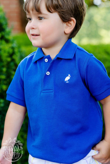 Prim and Proper Polo - Rockefeller Royal Blue Boy Shirt Beaufort Bonnet 