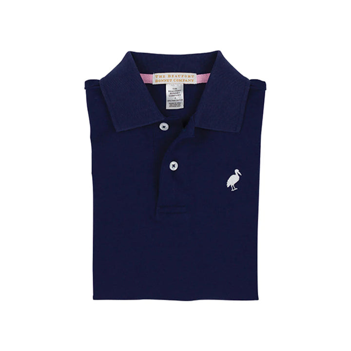 Prim & Proper Polo - Nantucket Navy Boy Shirt Beaufort Bonnet 