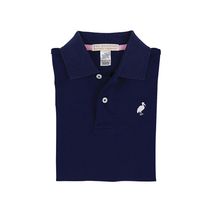 Prim & Proper Polo - Nantucket Navy Boy Shirt Beaufort Bonnet 