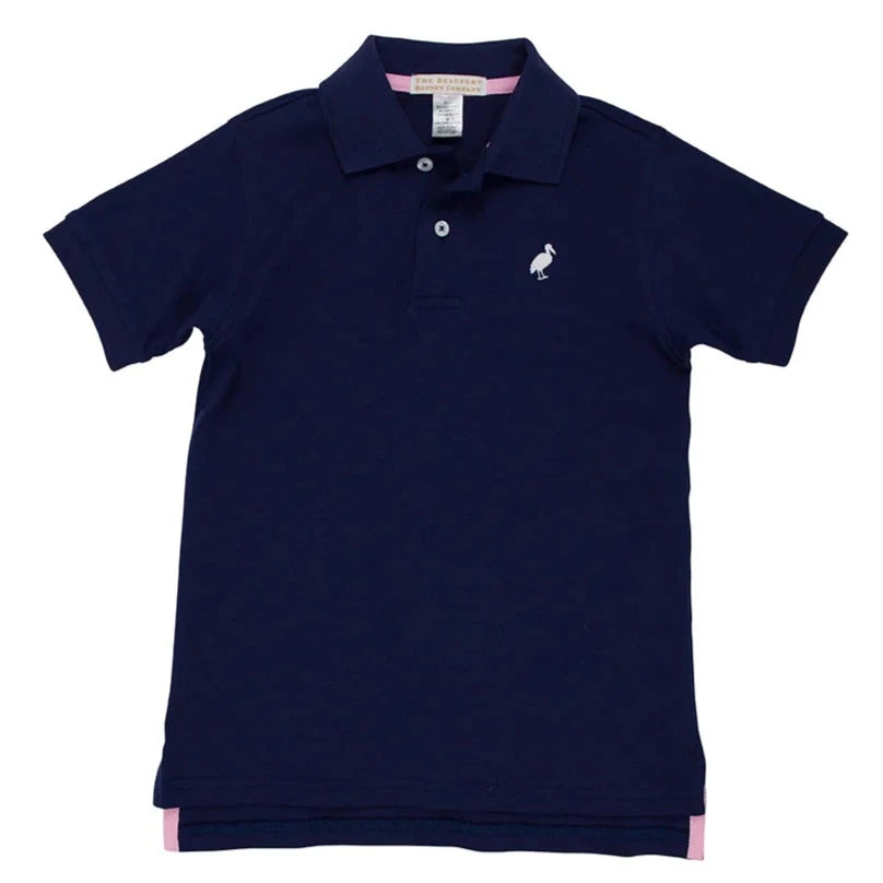 Prim & Proper Polo - Nantucket Navy Boy Shirt Beaufort Bonnet 