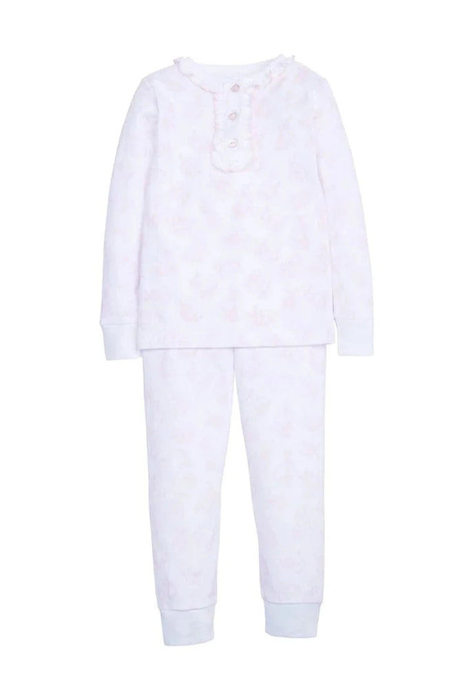 Printed Bunny Pajamas Pant Set - Pink Girl Pajamas Little English 