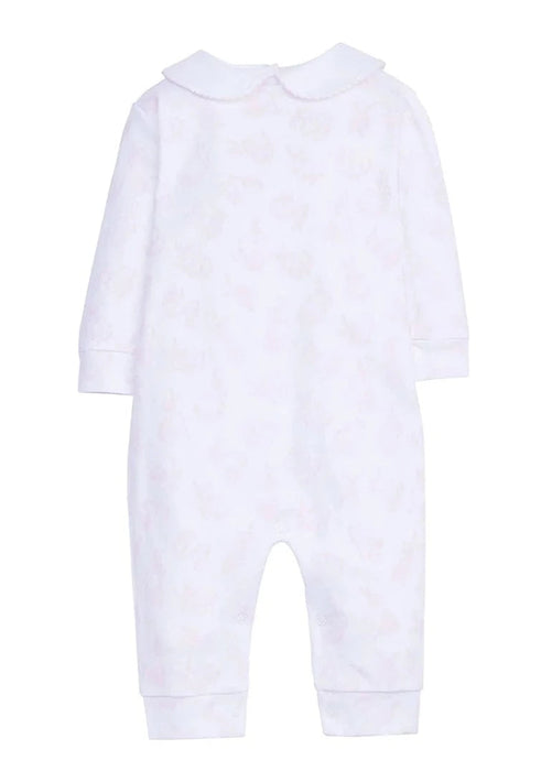 Printed Bunny Playsuit - Pink Girl Pajamas Little English 