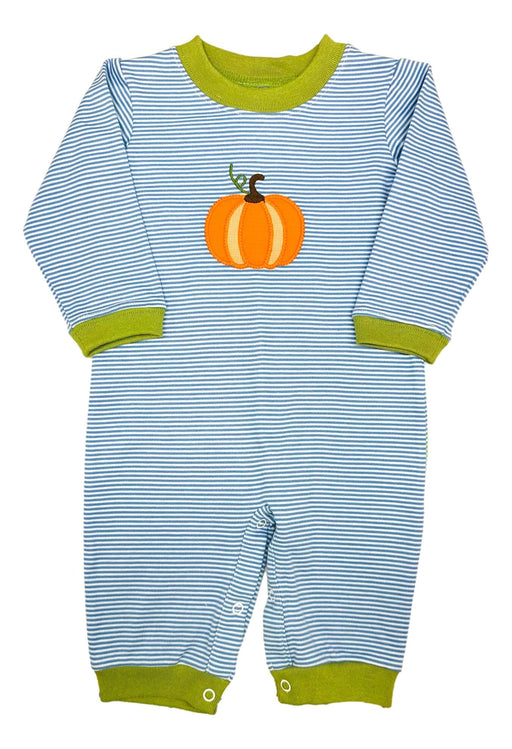 Pumpkin Knit Luke Long Bubble - Periwinkle Romper Zuccini Kids 