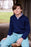 Quarter Zip Sweater - Navy Boy Sweater Little English 