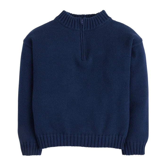 Quarter Zip Sweater - Navy Boy Sweater Little English 
