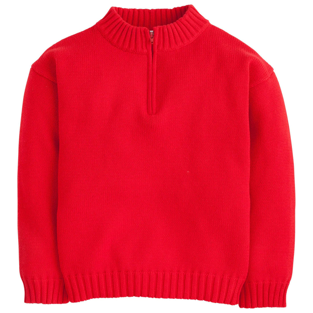 Quarter Zip Sweater - Red Boy Sweater Little English 