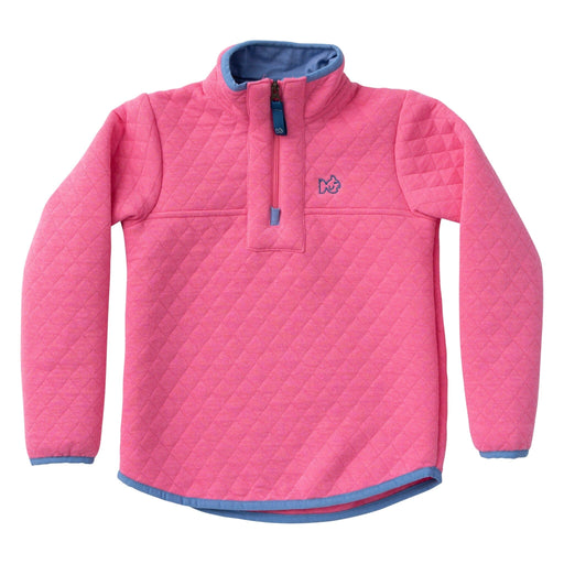 Quilted Zip Pullover - Pink Cosmos Girl Sweater Prodoh 