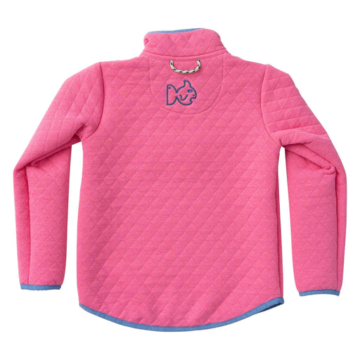 Quilted Zip Pullover - Pink Cosmos Girl Sweater Prodoh 
