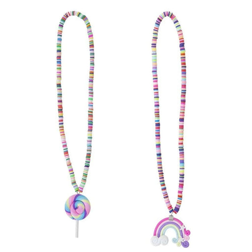 Rainbow and Lolly Necklace Costume Jewelry Great Pretenders 