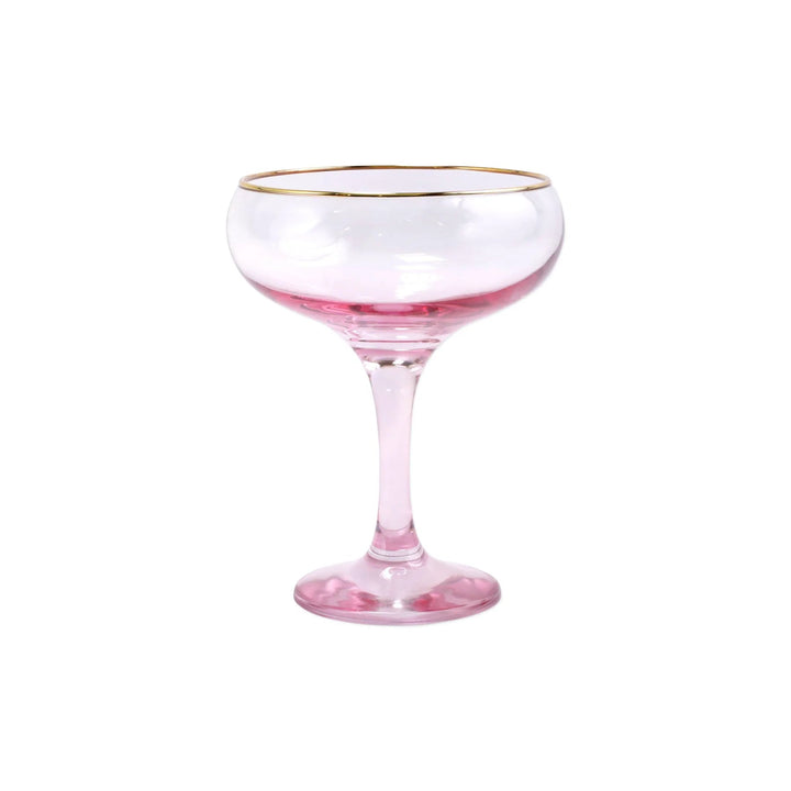 Rainbow Assorted Coupe Champagne Glasses - Set of 4 Wine Glasses Vietri 