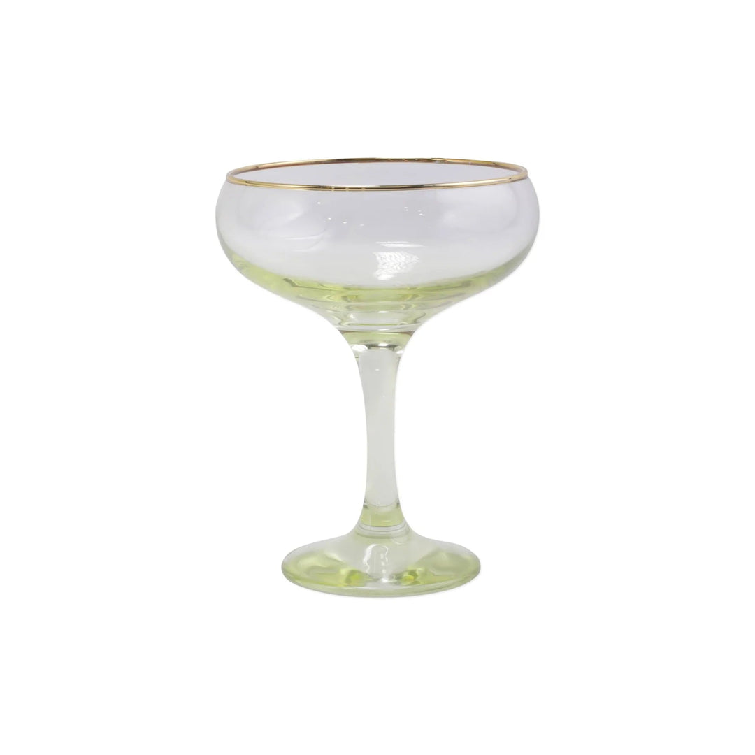Rainbow Assorted Coupe Champagne Glasses - Set of 4 Wine Glasses Vietri 