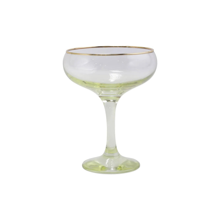 Rainbow Assorted Coupe Champagne Glasses - Set of 4 Wine Glasses Vietri 