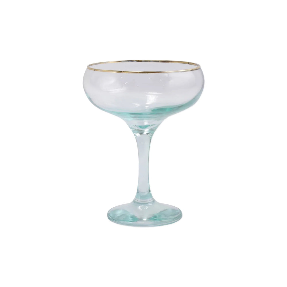 Rainbow Assorted Coupe Champagne Glasses - Set of 4 Wine Glasses Vietri 