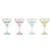 Rainbow Assorted Margarita Glasses - Set of 4 Wine Glasses Vietri 