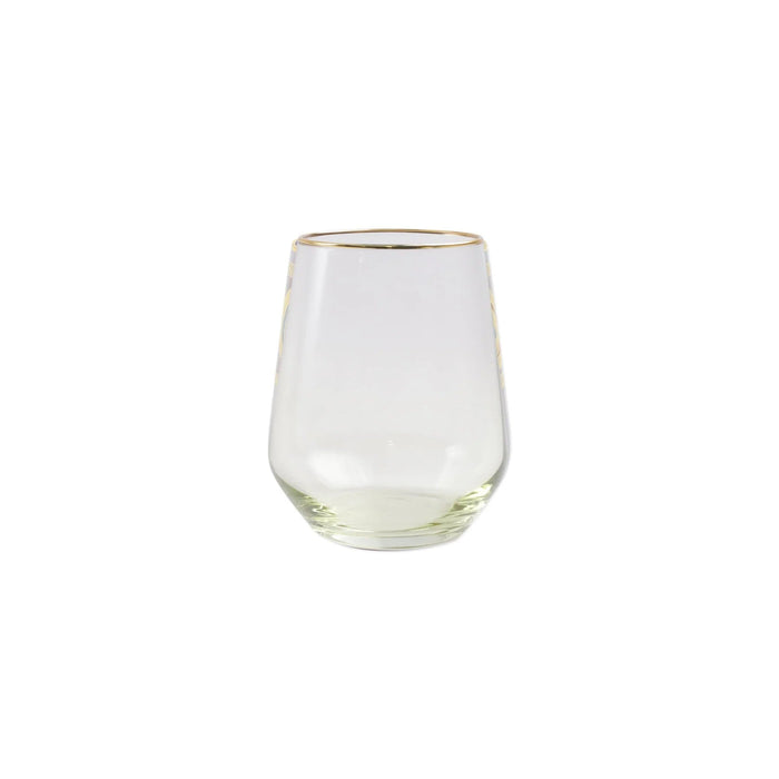Rainbow Assorted Stemless Wine Glasses - Set of 4 Wine Glasses Vietri 