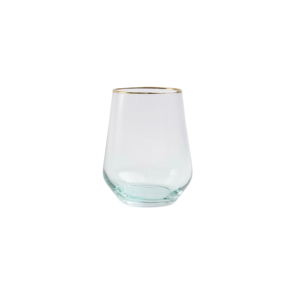 Rainbow Assorted Stemless Wine Glasses - Set of 4 Wine Glasses Vietri 