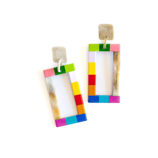 Rainbow Colorblock Earrings Earrings Sunshine Tienda 