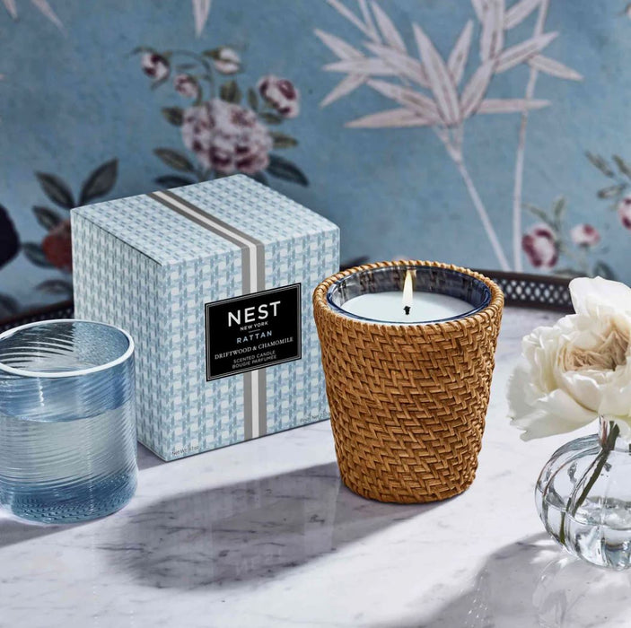 Rattan Classic Candle - Driftwood & Chamomile Candle Nest 