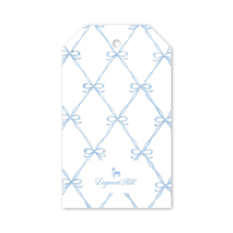 Rattle and Blue Bow Gift Tags Gift Tag Dogwood Hill 