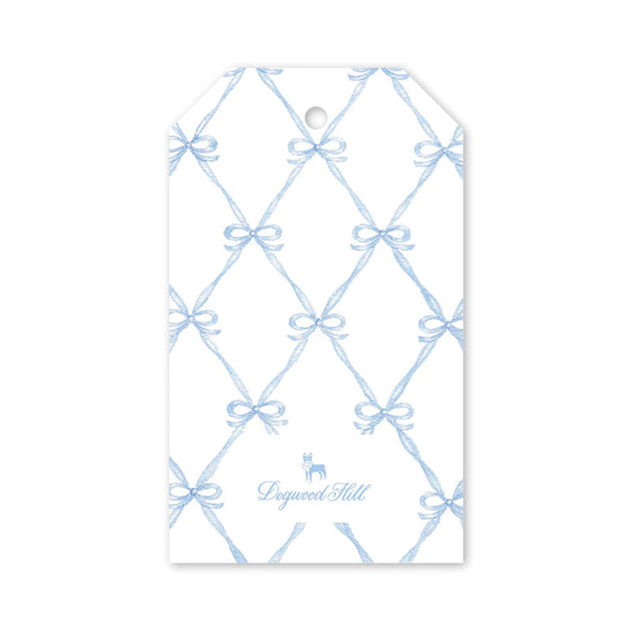 Rattle and Blue Bow Gift Tags Gift Tag Dogwood Hill 