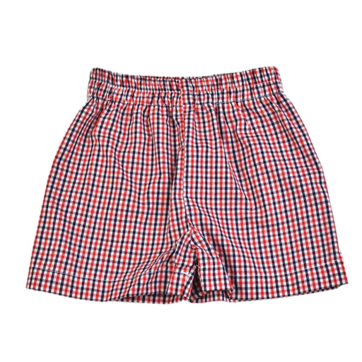Red and Navy Check Shorts Boy Shorts Funtasia Too 