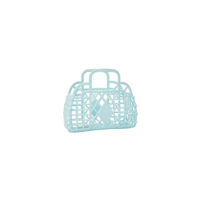 Retro Basket Tote - Mini Bags and Totes Sun Jellies Blue 