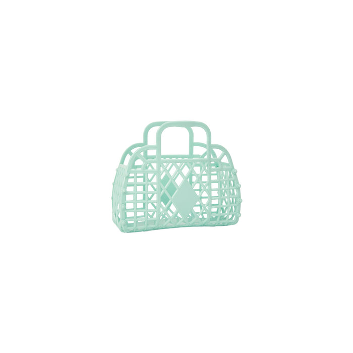 Retro Basket Tote - Mini Bags and Totes Sun Jellies Mint 