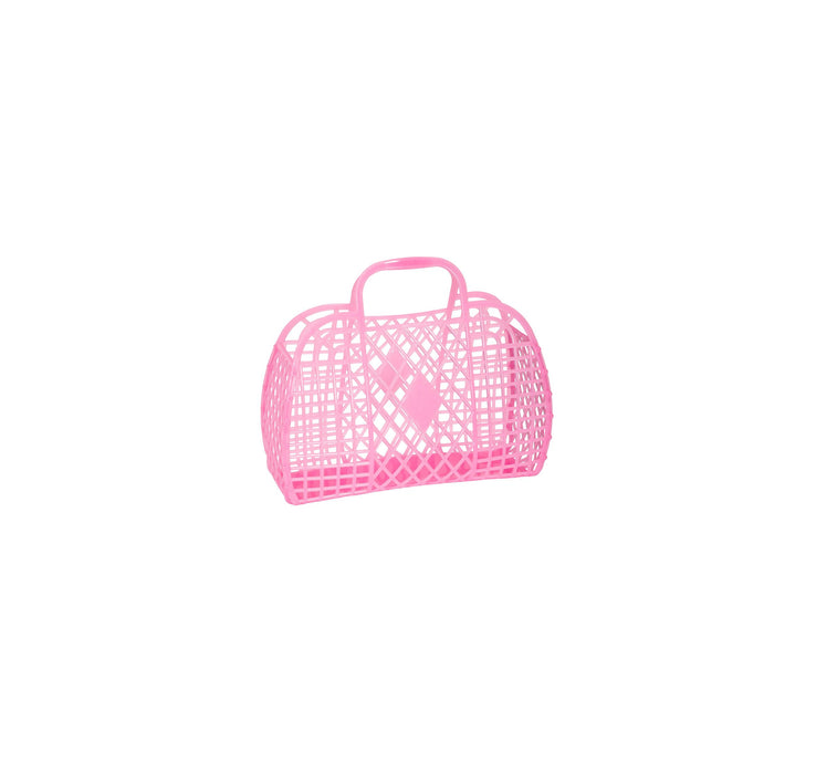 Retro Basket Tote - Mini Bags and Totes Sun Jellies Neon Pink 