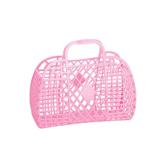 Retro Basket Tote - Small Bags and Totes Sun Jellies Bubblegum Pink 