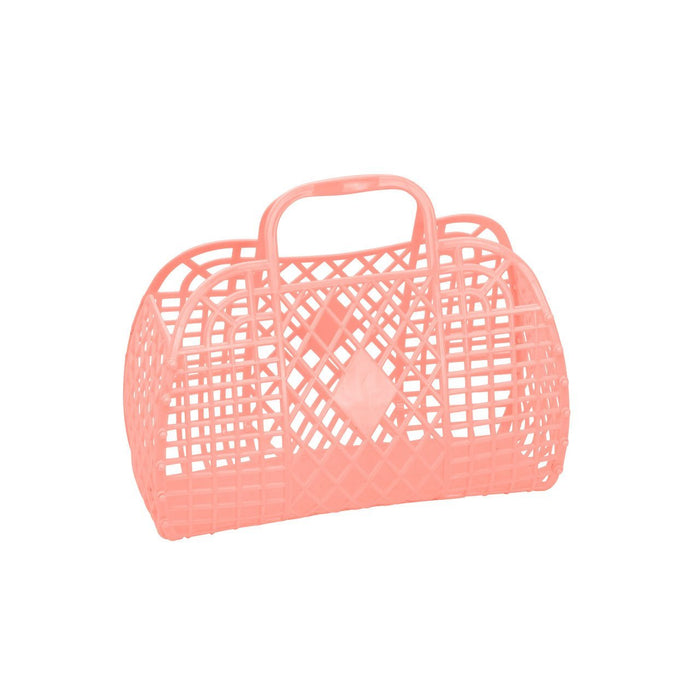 Retro Basket Tote - Small Bags and Totes Sun Jellies Peach 
