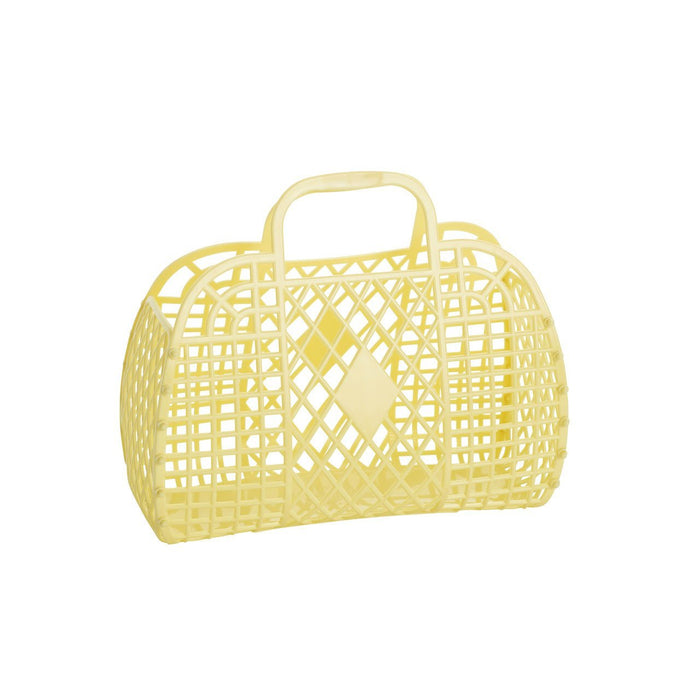 Retro Basket Tote - Small Bags and Totes Sun Jellies Yellow 