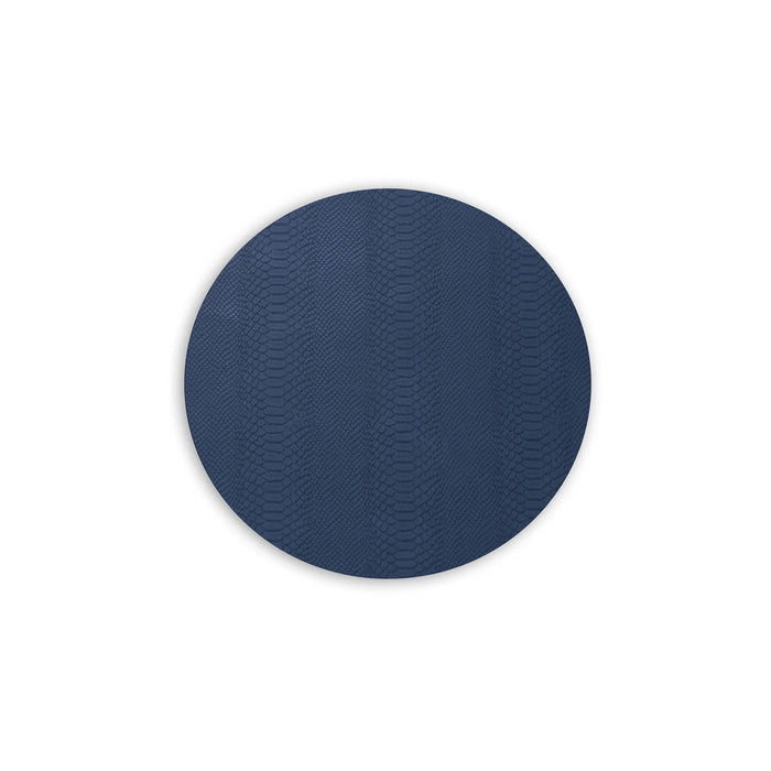 Reversible Round Placemats - Blue and Taupe - Set of 4 Placemats Beatriz Ball 