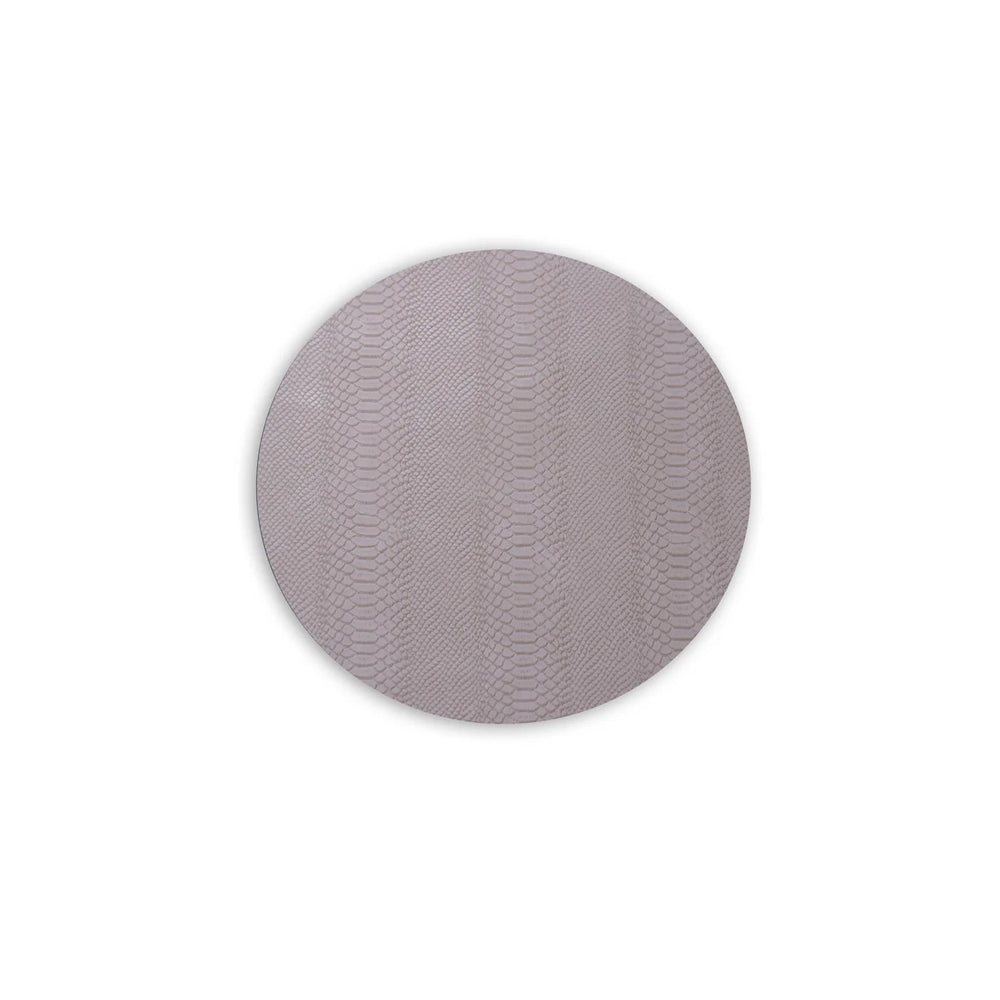 Reversible Round Placemats - Blue and Taupe - Set of 4 Placemats Beatriz Ball 