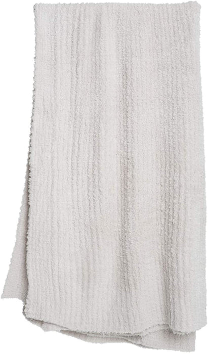 Barefoot Dreams CozyChic Ribbed Throw (White, Pearl) – Painting