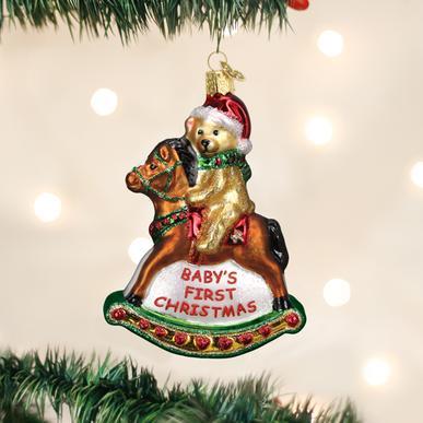 Rocking Horse Baby's First Christmas Ornament Ornament Old World Christmas 