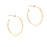 Round Gold Hoop with Post - 2mm Smooth Earrings eNewton 1.25" 