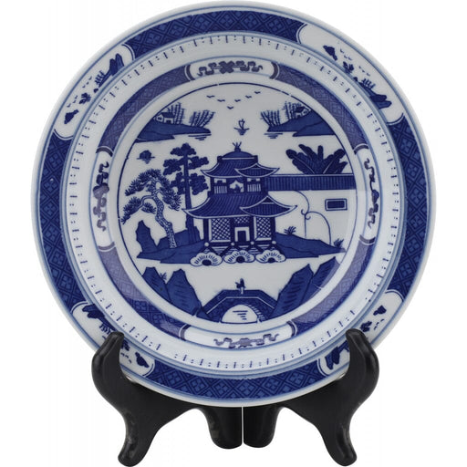 Round Platter Blue Willow Serving Piece Danny's Fine Porcelain 