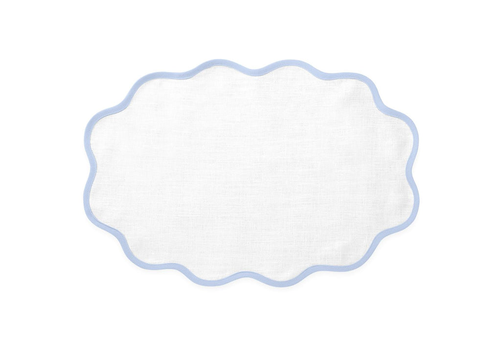 Scallop Edge Oval Placemat- Set of 4 Dinner Napkins Matouk 