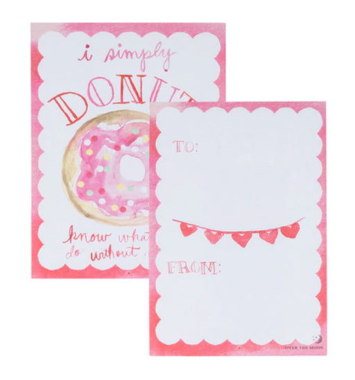 Scalloped Border Valentines Stationery Over The Moon 