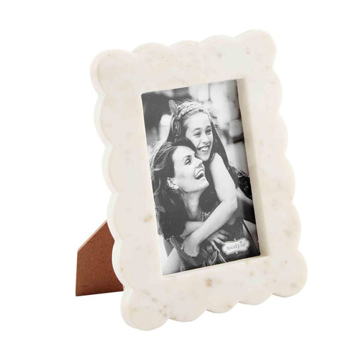 Scalloped Marble Picture Frames Picture Frames MudPie 4x6 