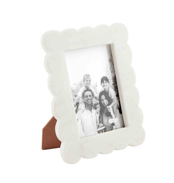 Scalloped Marble Picture Frames Picture Frames MudPie 5x7 