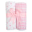 Set of 2 Burps Burp Cloths 3 Marthas Pink Bow 