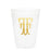 Single Initial Frosted Cups in GOLD Shatterproof Cups Print Appeal F 