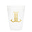 Single Initial Frosted Cups in GOLD Shatterproof Cups Print Appeal J 