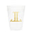 Single Initial Frosted Cups in GOLD Shatterproof Cups Print Appeal L 