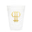 Single Initial Frosted Cups in GOLD Shatterproof Cups Print Appeal P 