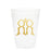 Single Initial Frosted Cups in GOLD Shatterproof Cups Print Appeal R 