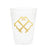 Single Initial Frosted Cups in GOLD Shatterproof Cups Print Appeal T 
